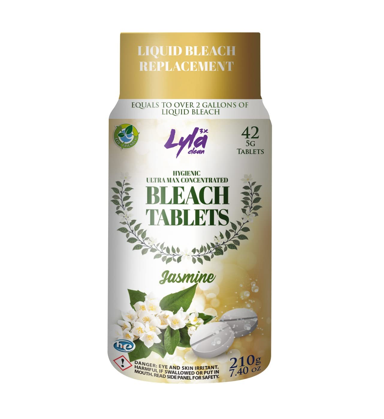 Ultra Max Concentrated Water Activated Bleach Tablets for Laundry and Cleaning - Phosphate Free, Eco-Friendly Bleaching